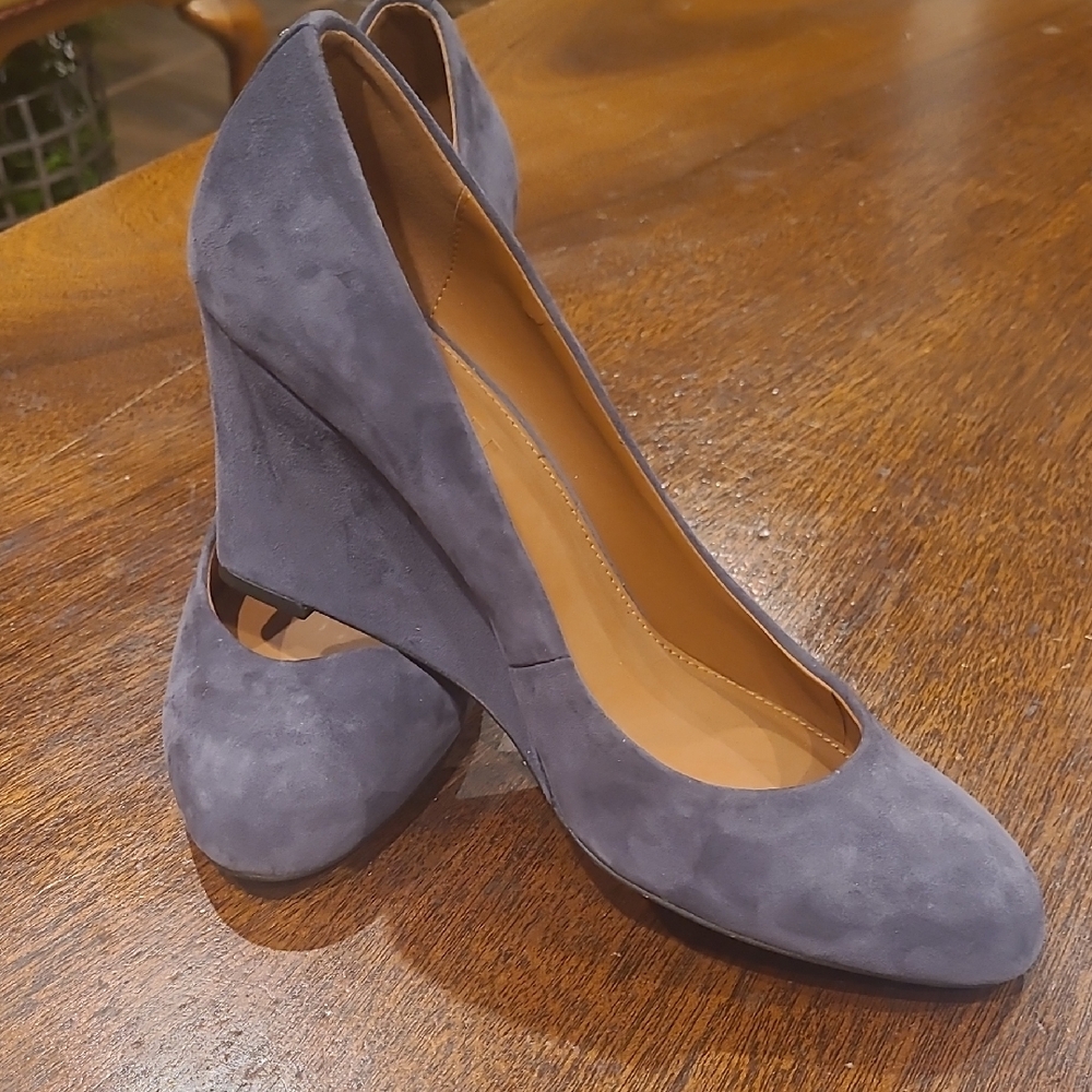 Coach Charcoal Suede Heels